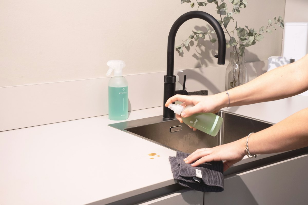 Kitchen sink & counters: standard residential cleaning in Charlotte, NC